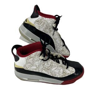 Nike Air Jordan Dub Zero GS Fire Red Chicago White Black Kids Sneakers 5.5 Youth